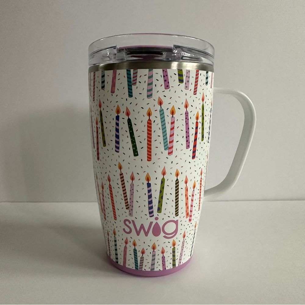 Swig Make A Wish Birthday Candle Travel Mug. 18oz.
